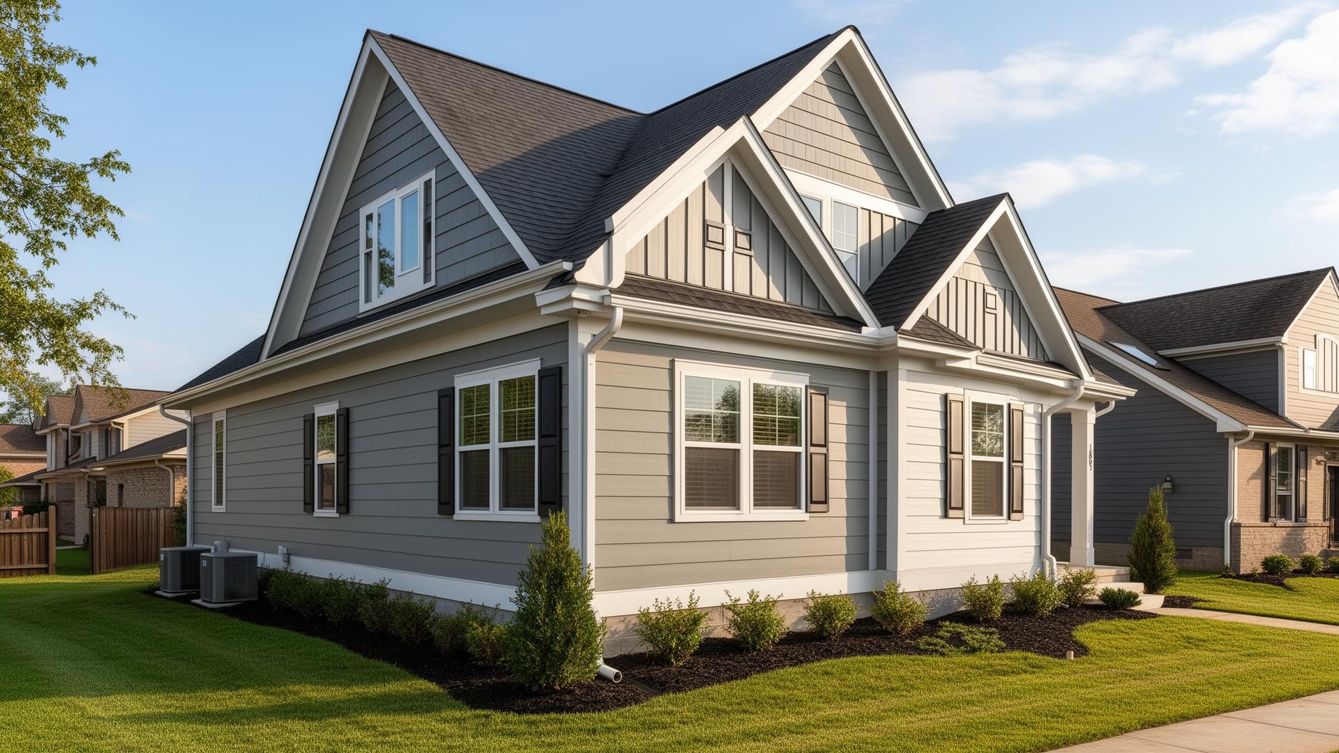 Exterior remodeling project with new siding and windows on a Baltimore County home